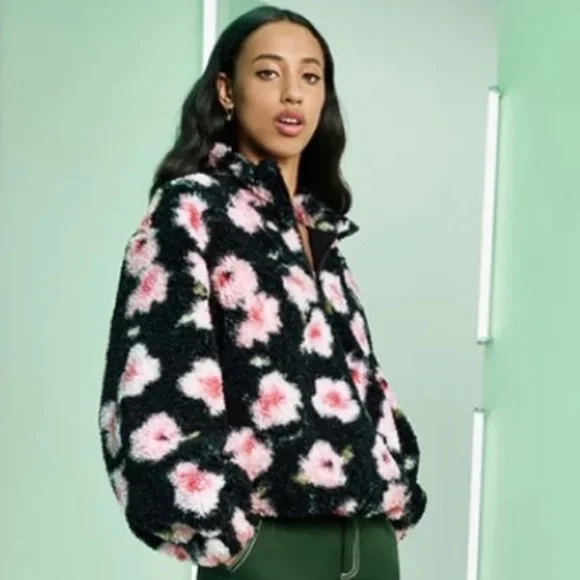 Sandy Liang x Target floral print sherpa jacket Size L - Picture 5 of 8